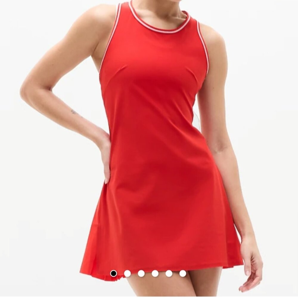 Athleta match point pleated dress